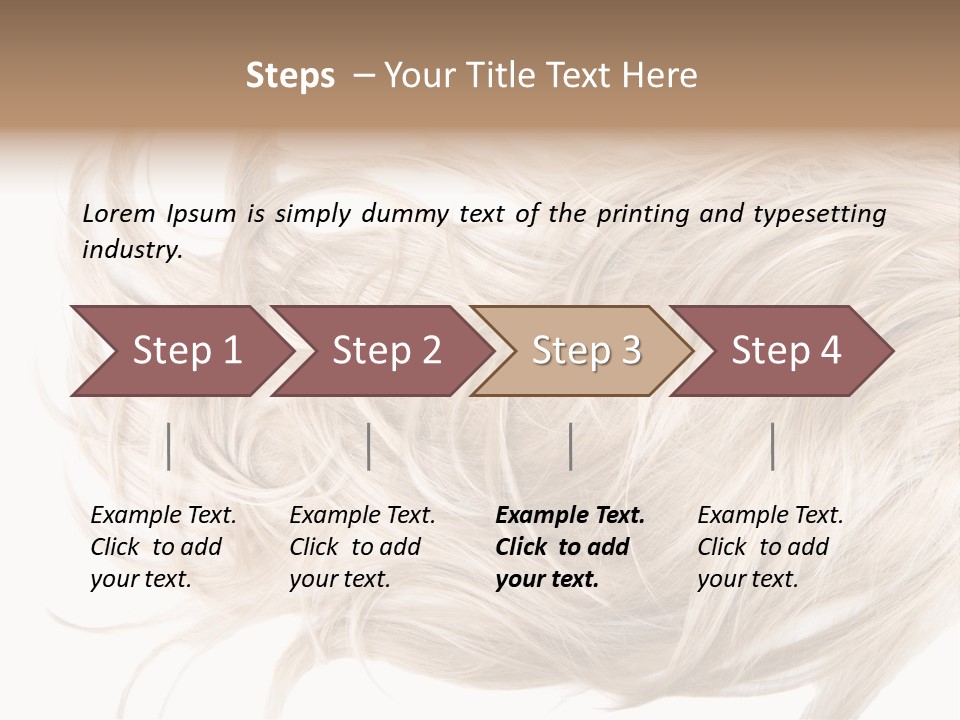 Wavy Lock Hairdresser PowerPoint Template