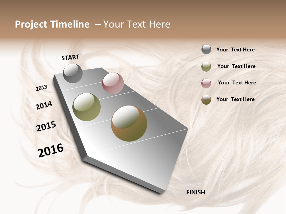 Wavy Lock Hairdresser PowerPoint Template