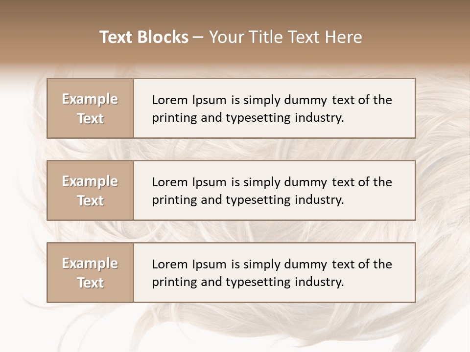 Wavy Lock Hairdresser PowerPoint Template