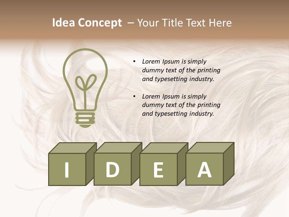 Wavy Lock Hairdresser PowerPoint Template