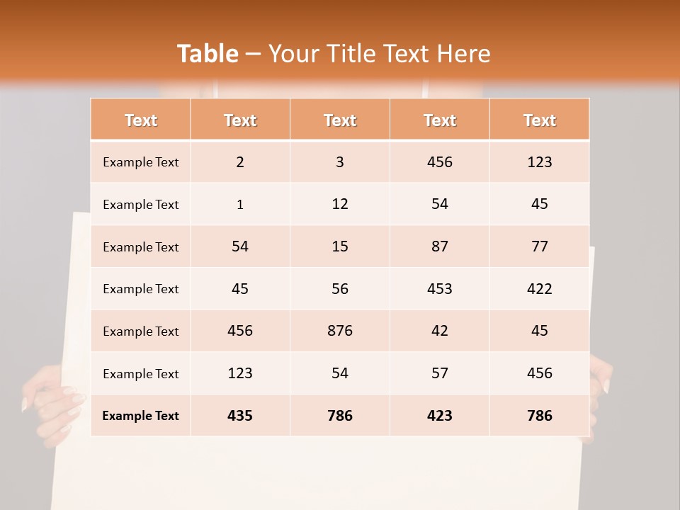 Template Beautiful Caucasian PowerPoint Template