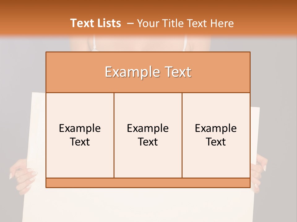 Template Beautiful Caucasian PowerPoint Template