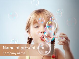 Person Kid Pretty PowerPoint Template