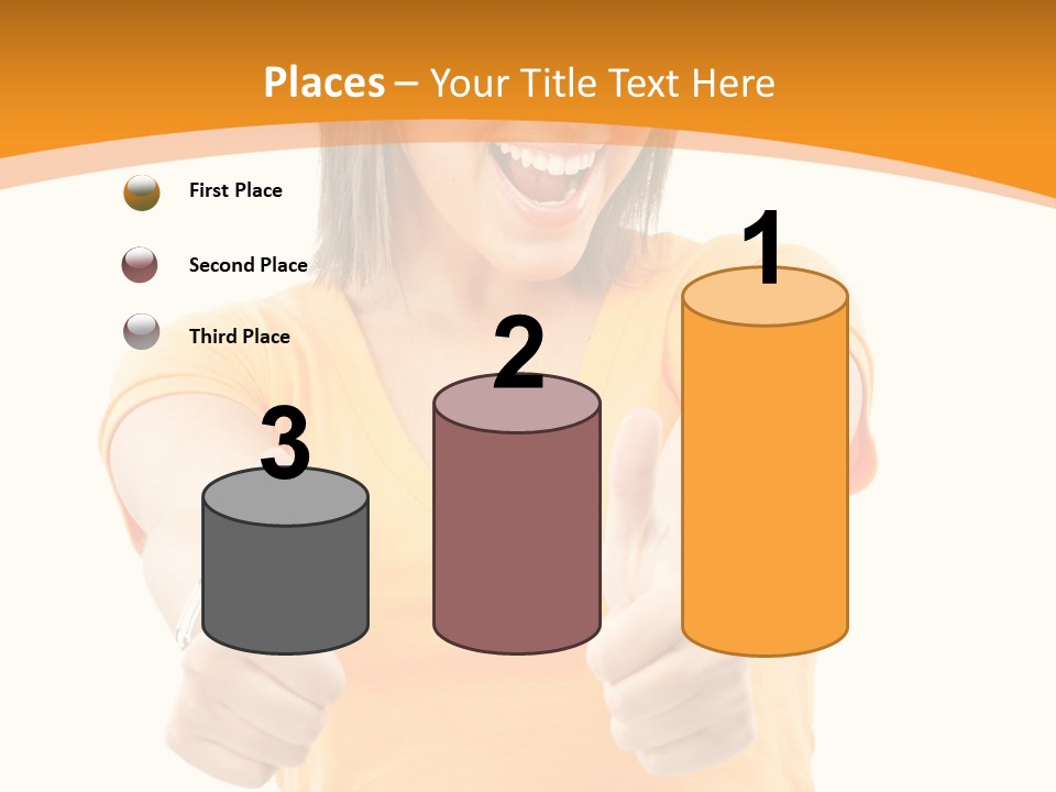 Blonde Female Casual PowerPoint Template