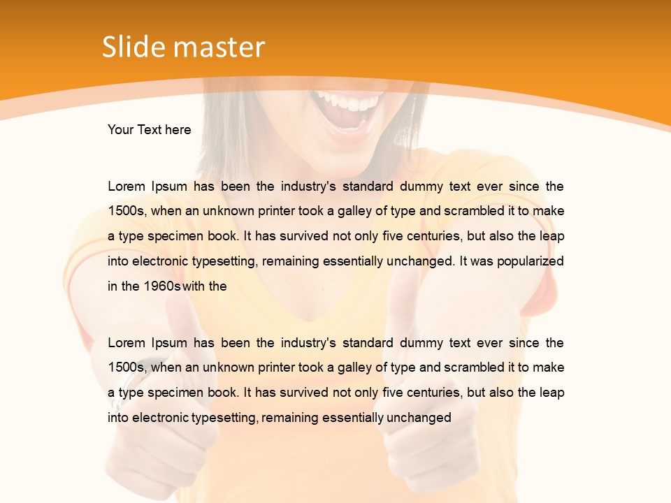 Blonde Female Casual PowerPoint Template