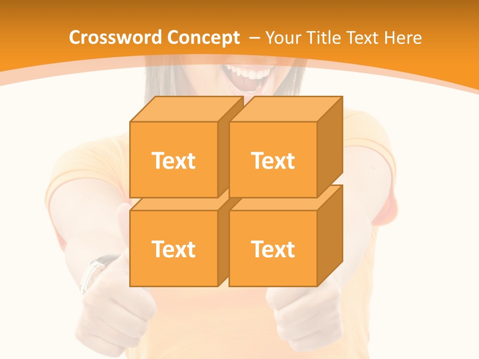 Blonde Female Casual PowerPoint Template