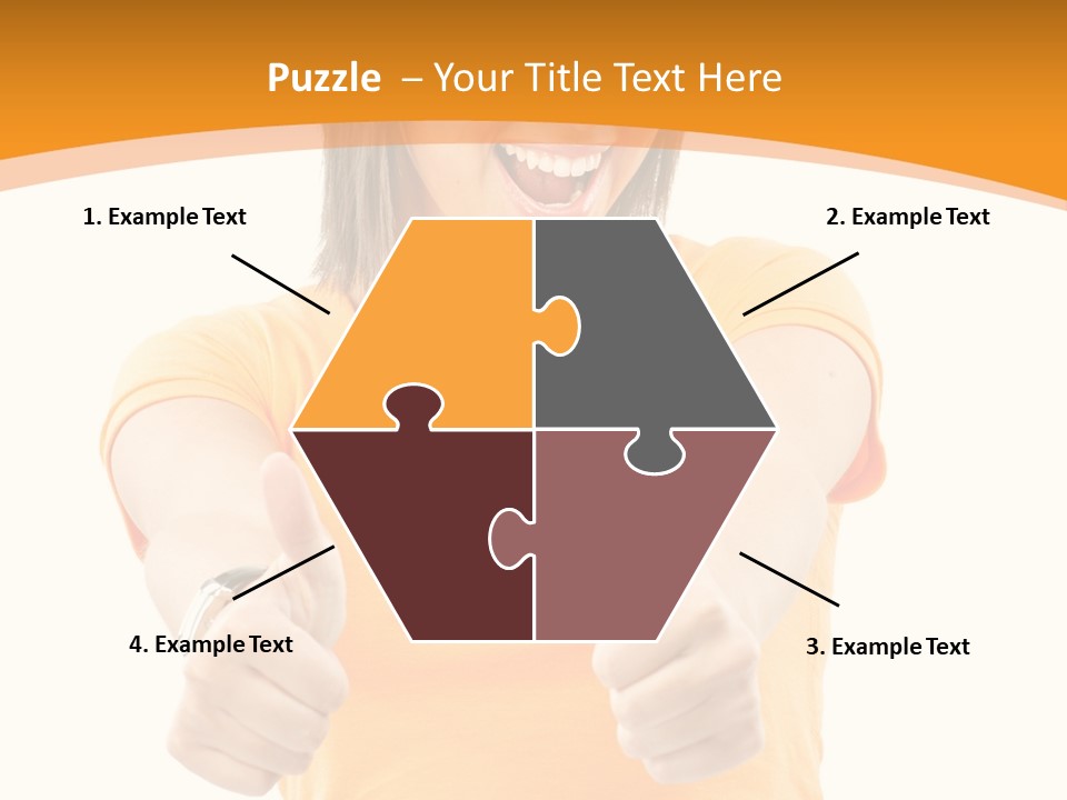 Blonde Female Casual PowerPoint Template