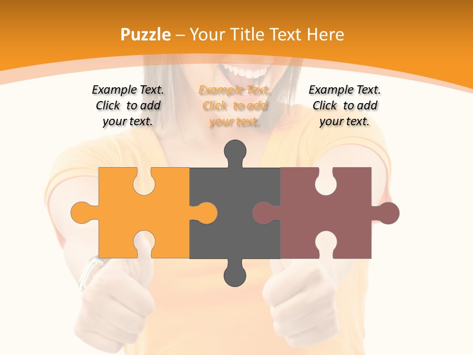 Blonde Female Casual PowerPoint Template