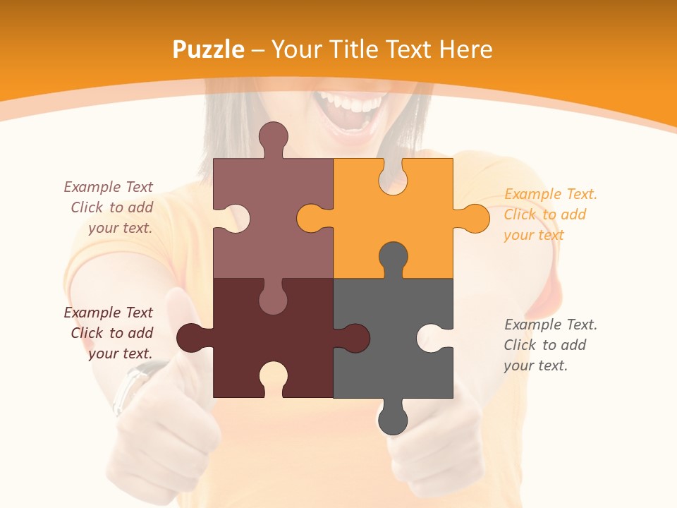 Blonde Female Casual PowerPoint Template