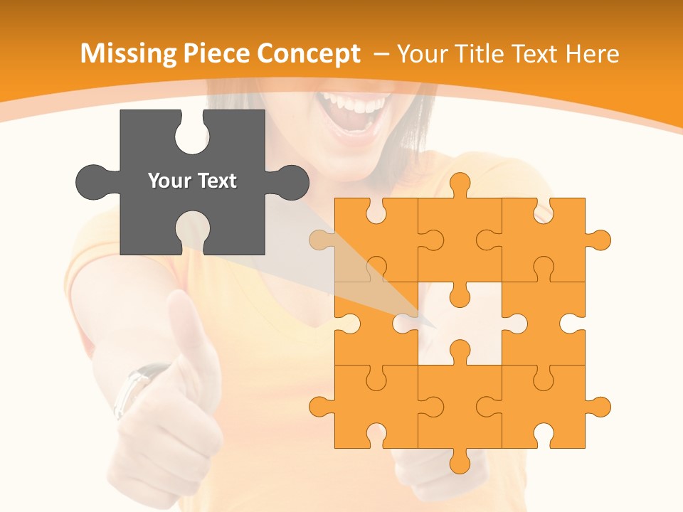 Blonde Female Casual PowerPoint Template