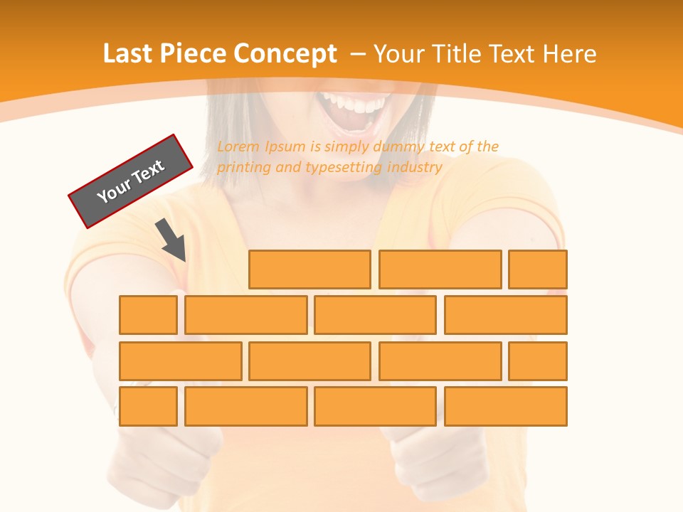 Blonde Female Casual PowerPoint Template