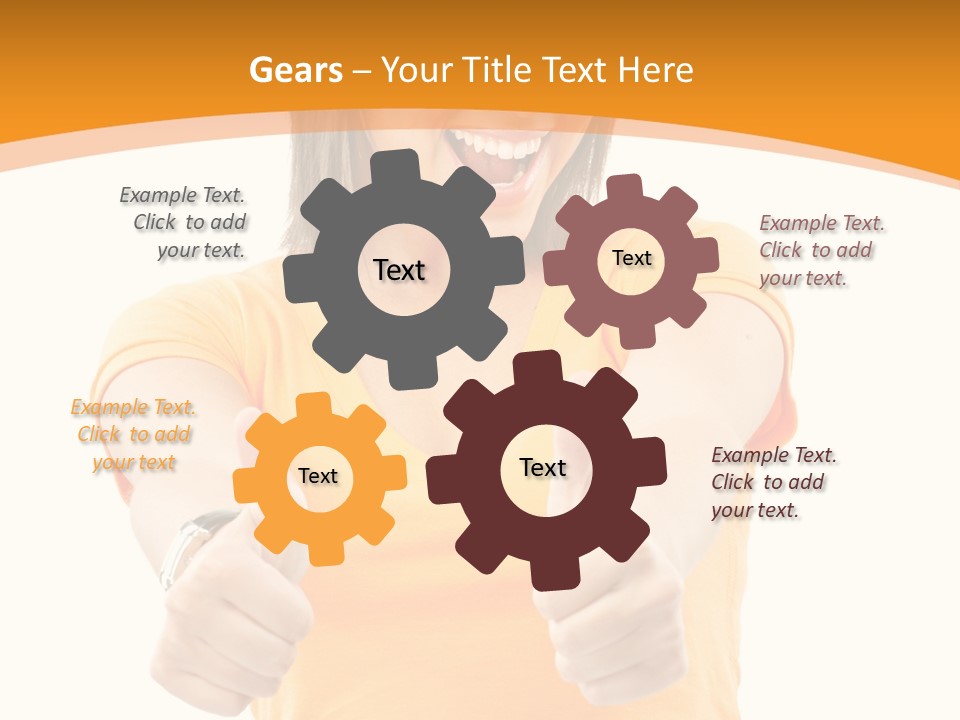 Blonde Female Casual PowerPoint Template