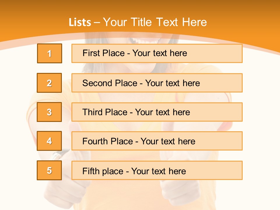 Blonde Female Casual PowerPoint Template