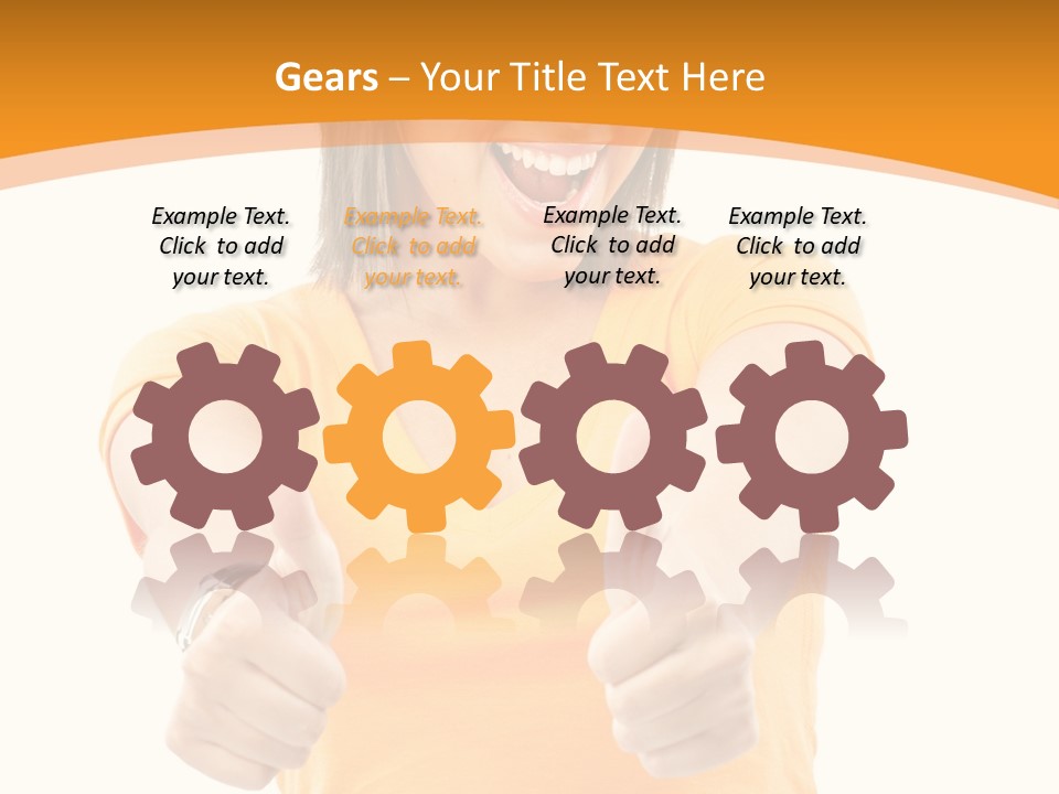 Blonde Female Casual PowerPoint Template