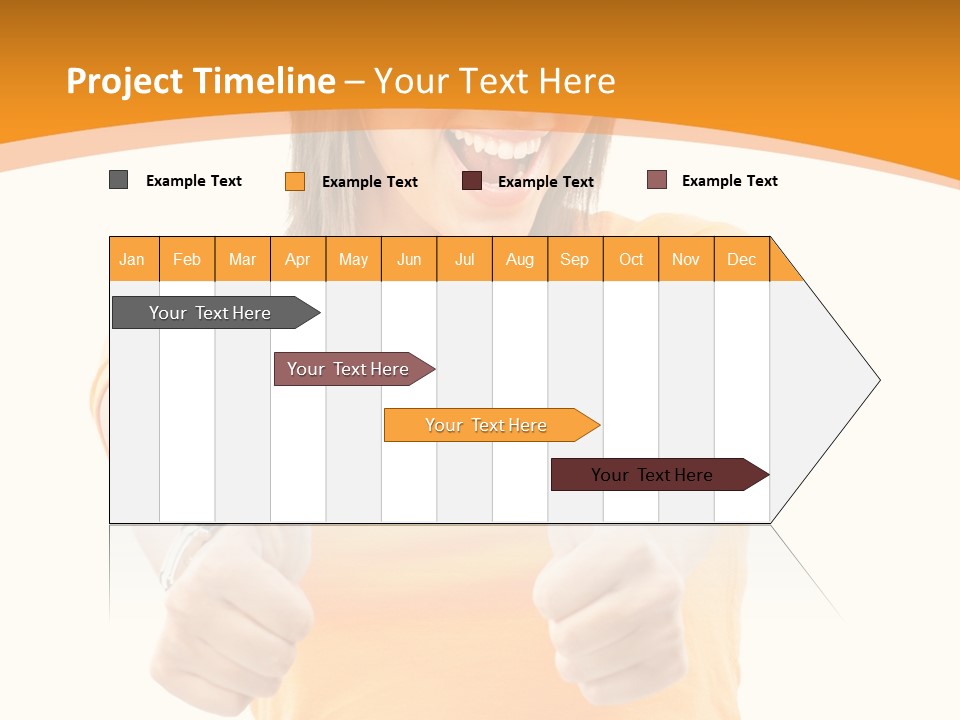 Blonde Female Casual PowerPoint Template