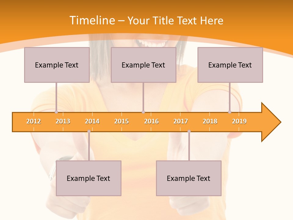 Blonde Female Casual PowerPoint Template