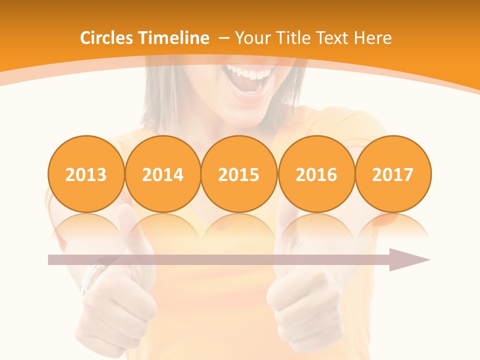 Blonde Female Casual PowerPoint Template