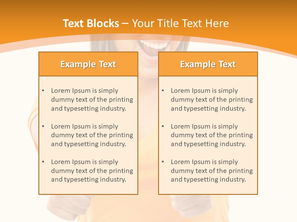 Blonde Female Casual PowerPoint Template