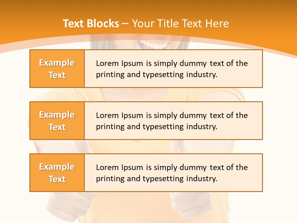 Blonde Female Casual PowerPoint Template