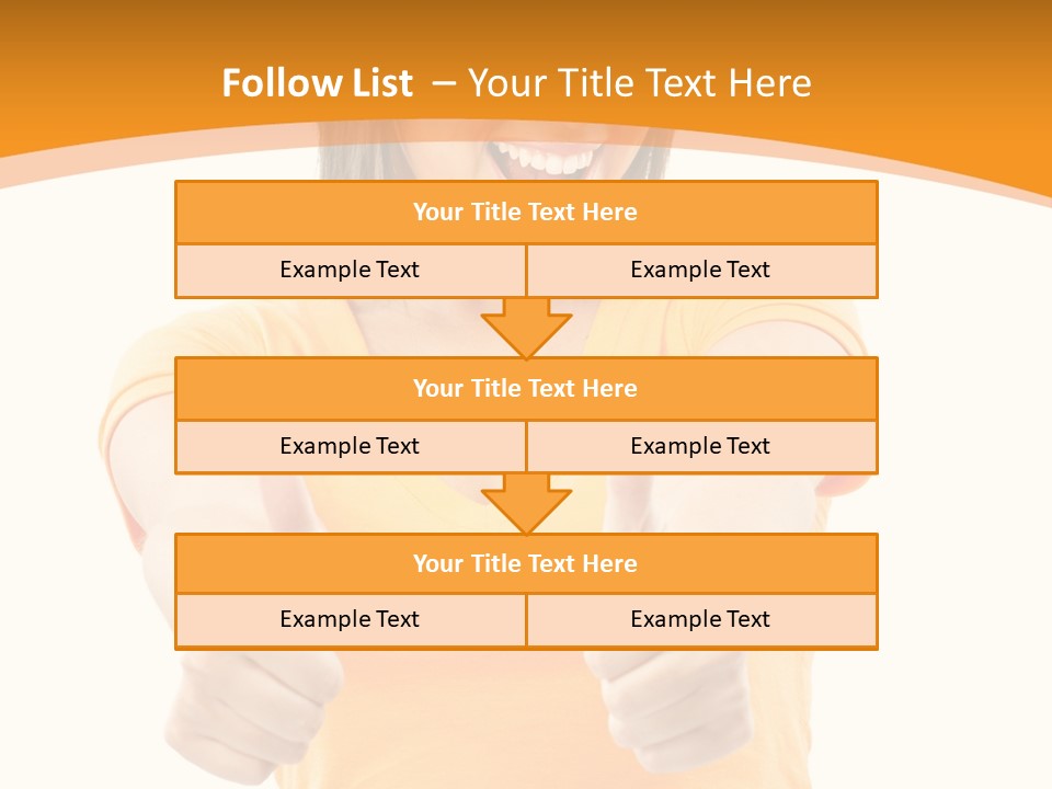 Blonde Female Casual PowerPoint Template