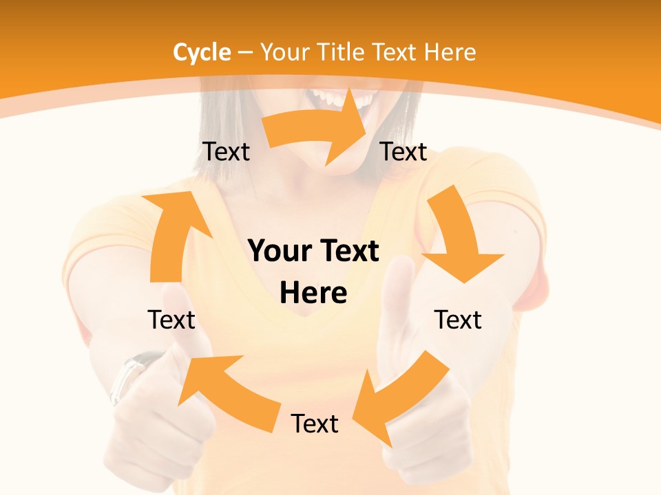 Blonde Female Casual PowerPoint Template