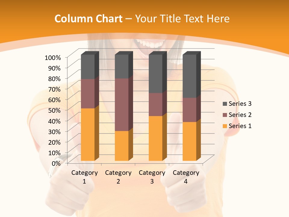 Blonde Female Casual PowerPoint Template