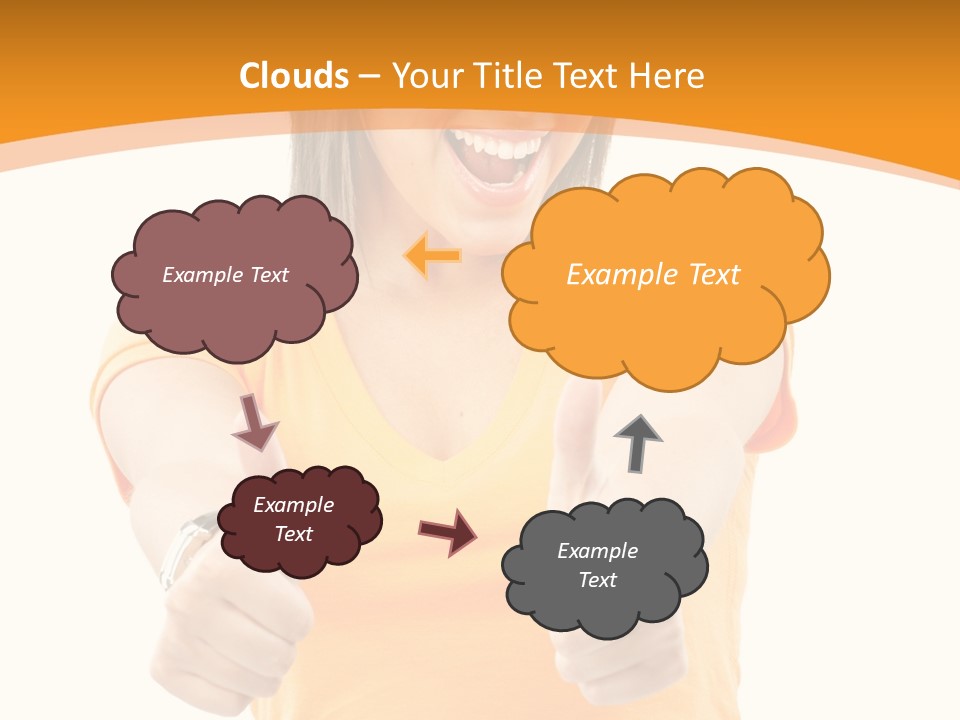 Blonde Female Casual PowerPoint Template