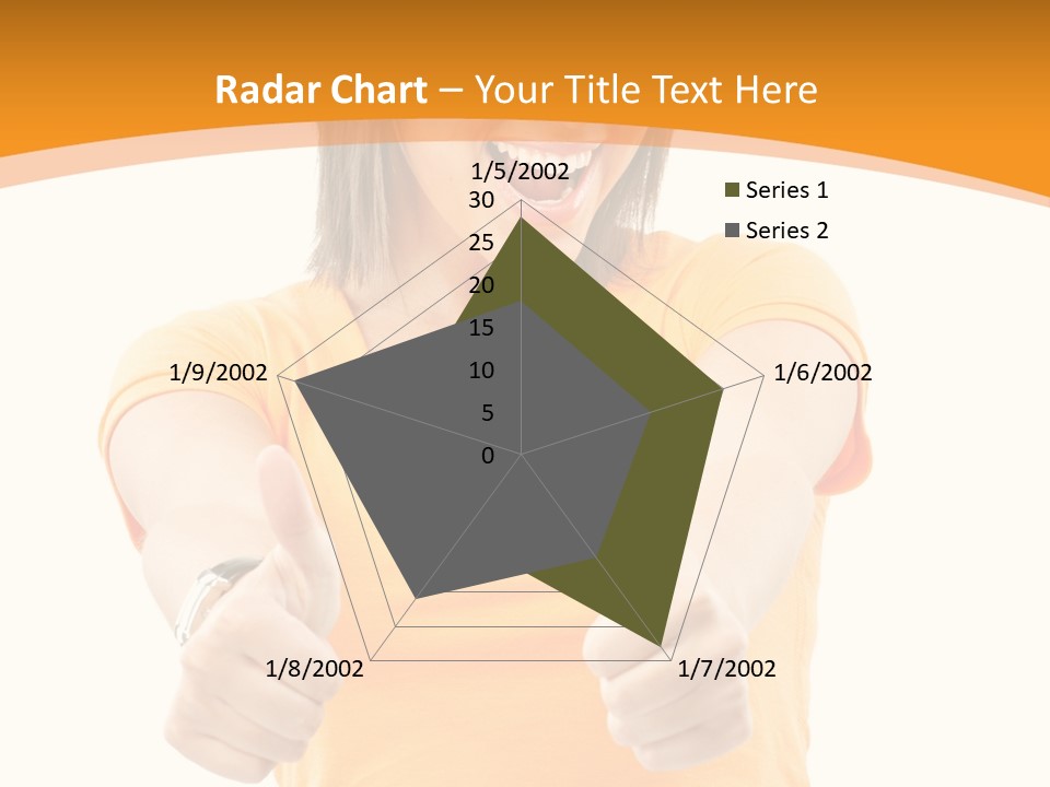 Blonde Female Casual PowerPoint Template