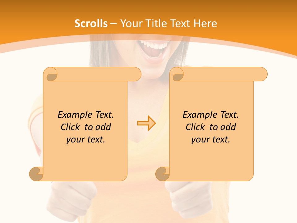 Blonde Female Casual PowerPoint Template