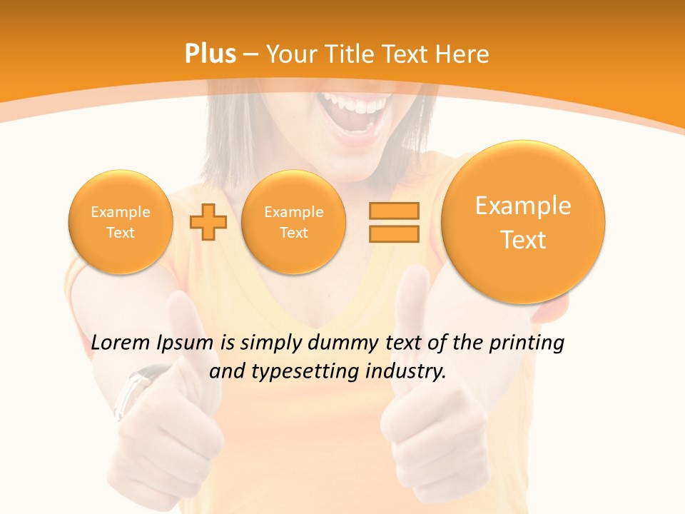 Blonde Female Casual PowerPoint Template