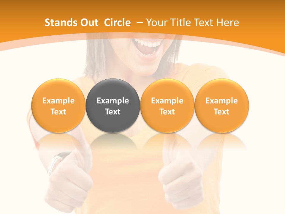 Blonde Female Casual PowerPoint Template