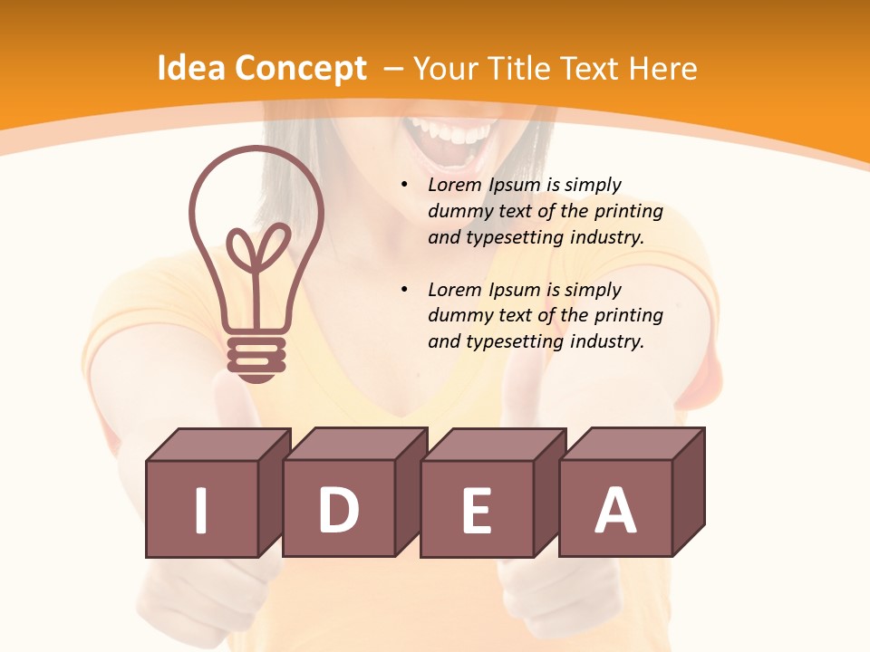 Blonde Female Casual PowerPoint Template