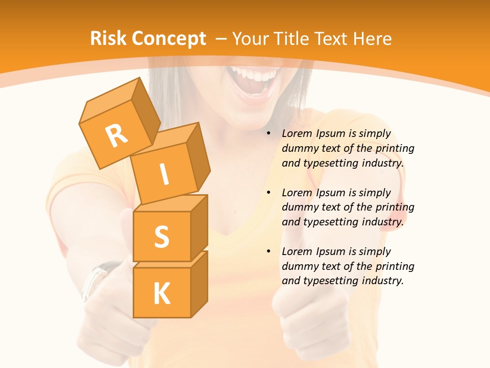 Blonde Female Casual PowerPoint Template