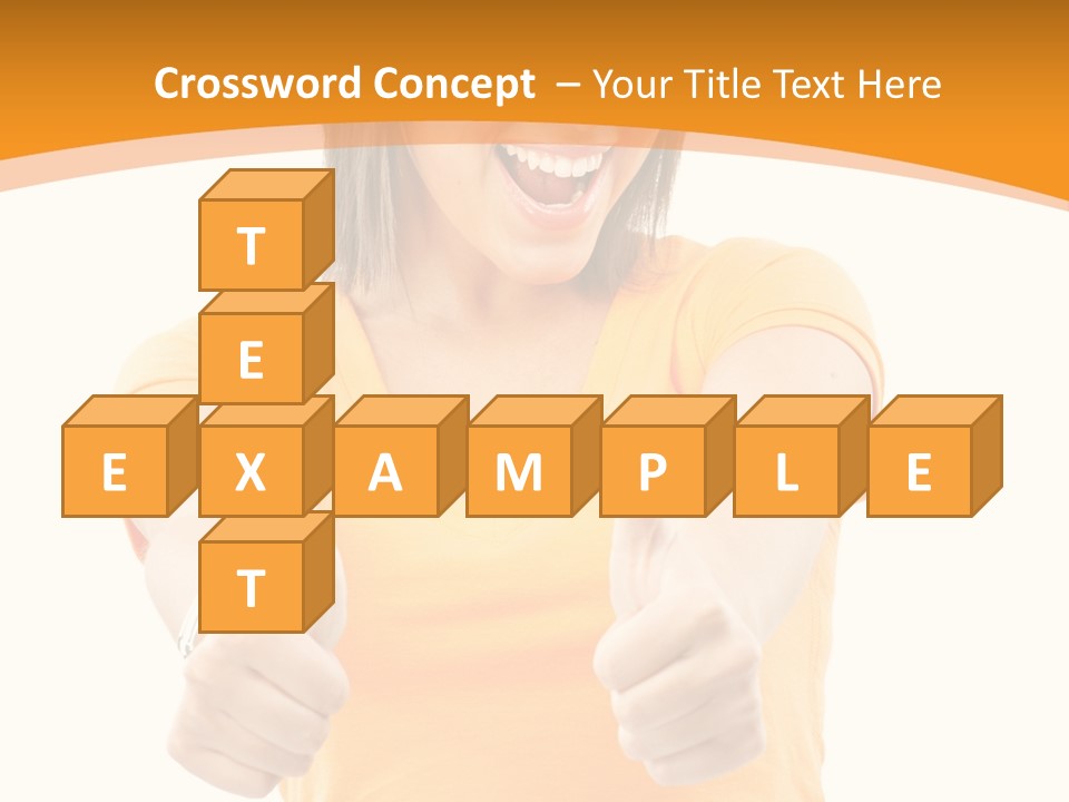 Blonde Female Casual PowerPoint Template