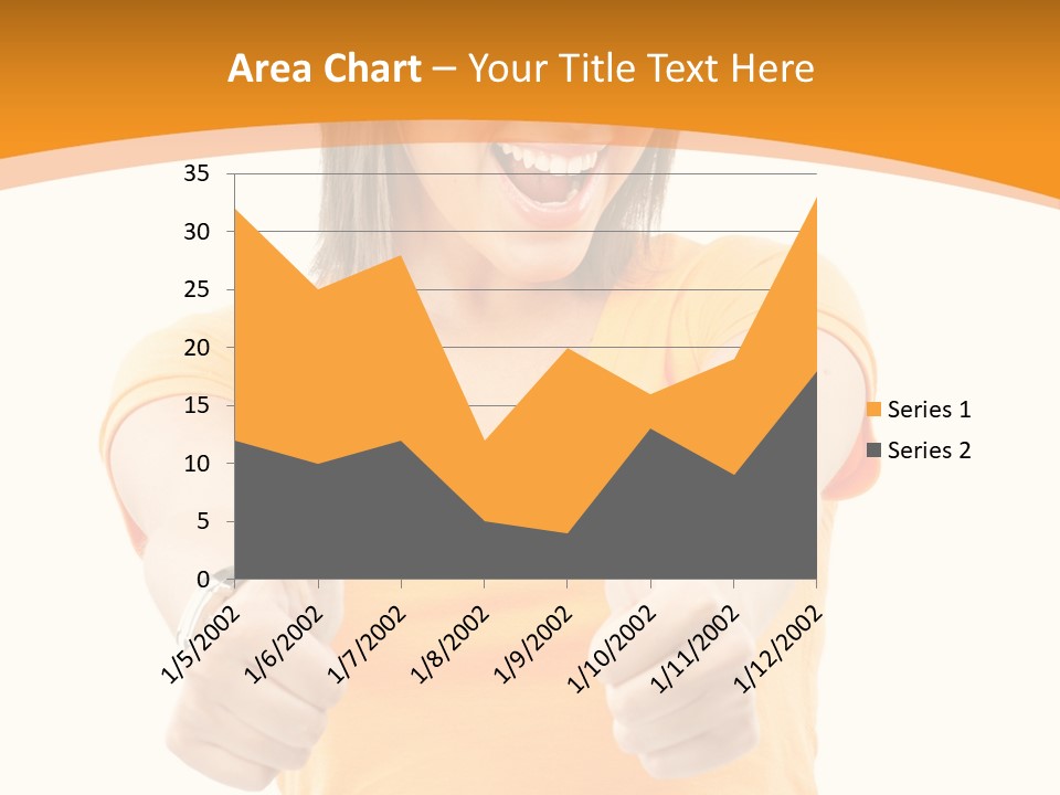 Blonde Female Casual PowerPoint Template