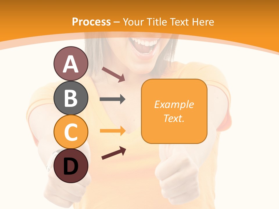 Blonde Female Casual PowerPoint Template