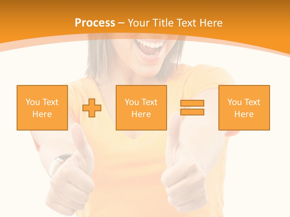 Blonde Female Casual PowerPoint Template