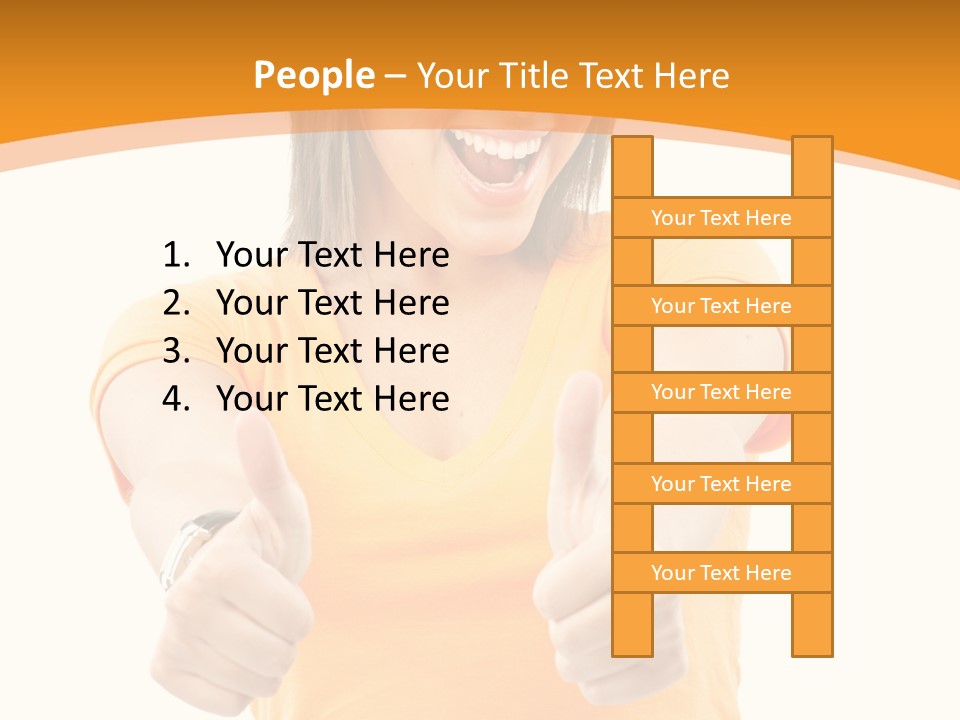 Blonde Female Casual PowerPoint Template