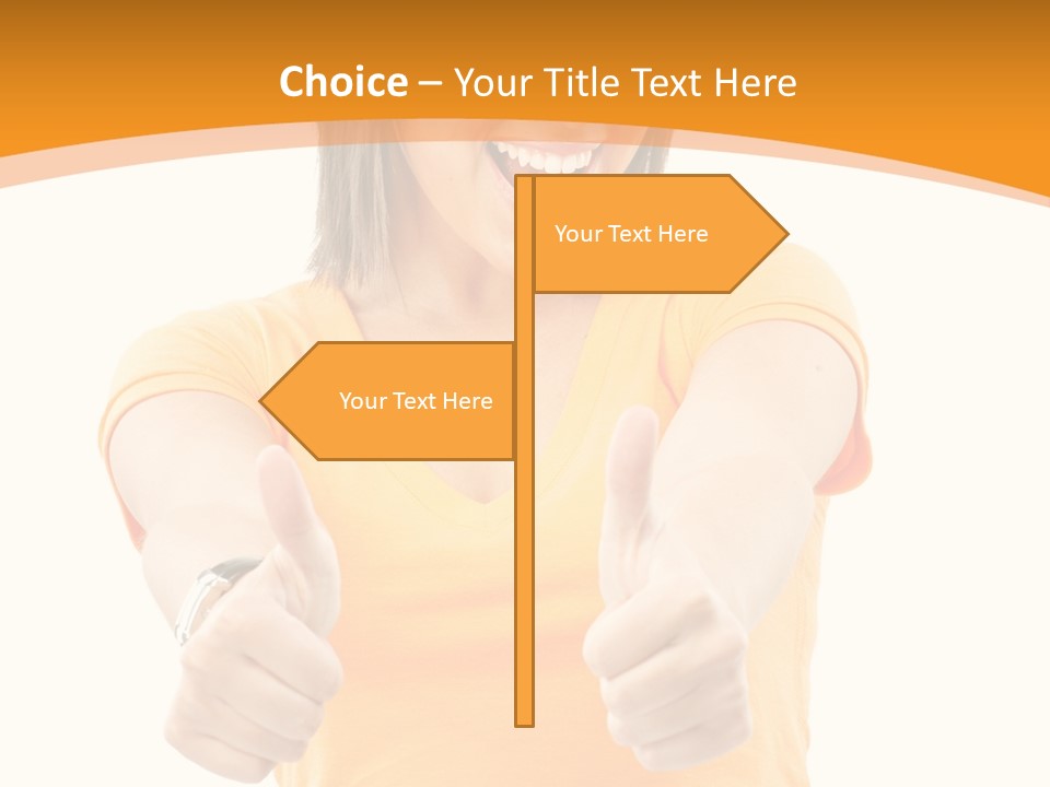 Blonde Female Casual PowerPoint Template