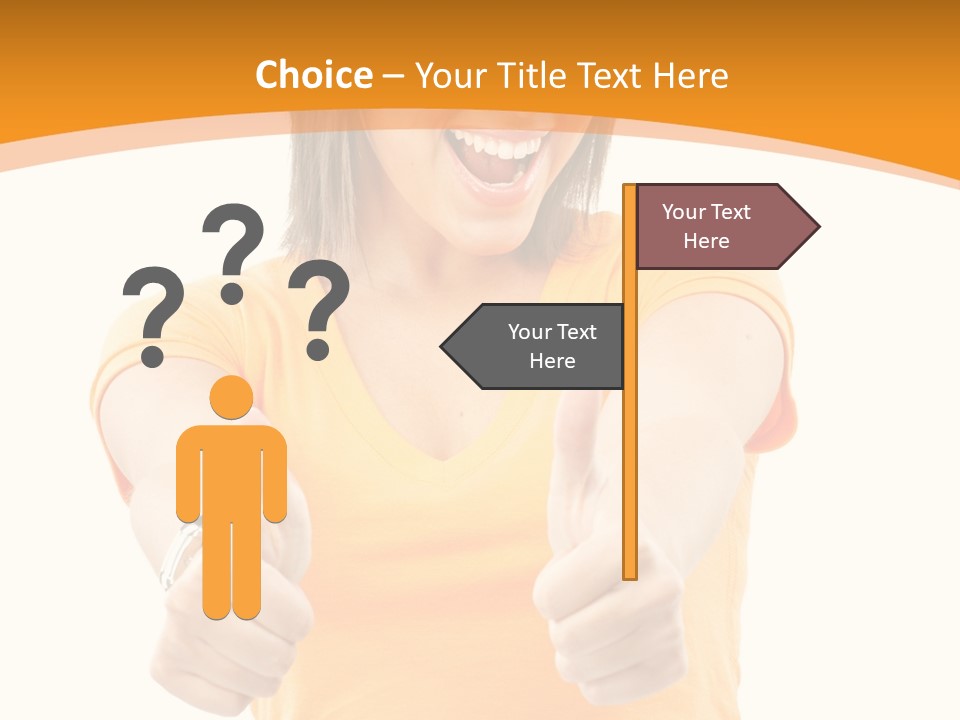 Blonde Female Casual PowerPoint Template