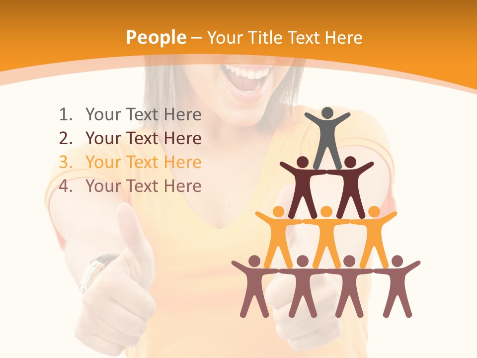 Blonde Female Casual PowerPoint Template