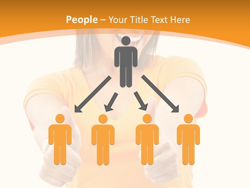 Blonde Female Casual PowerPoint Template