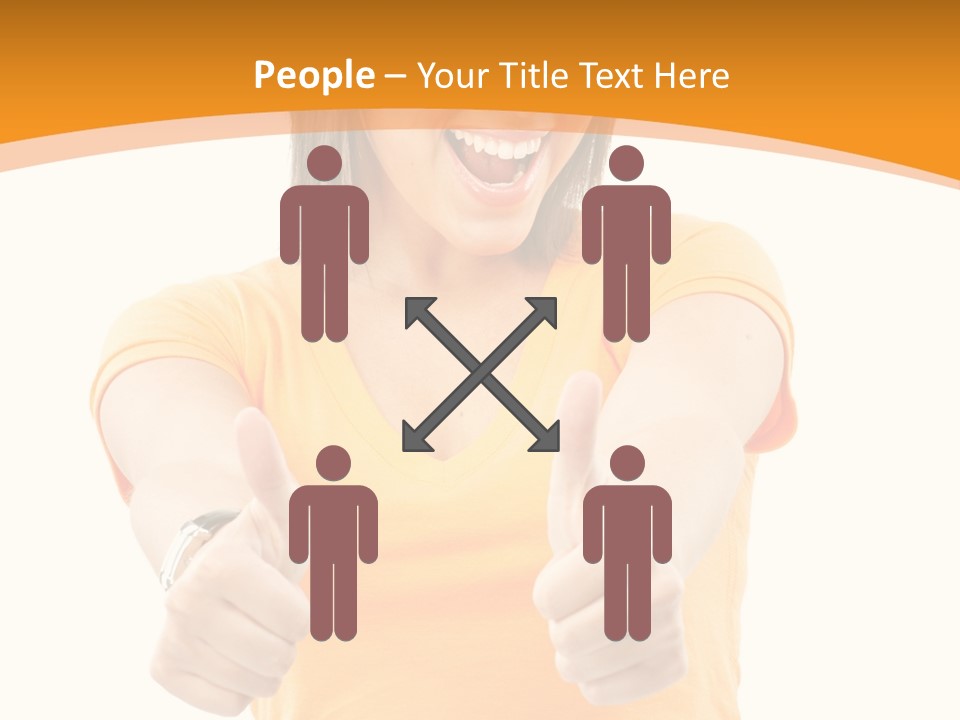 Blonde Female Casual PowerPoint Template