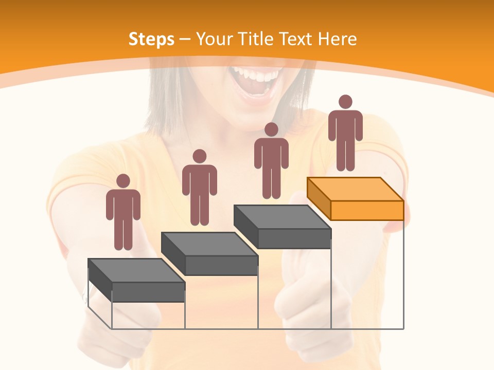Blonde Female Casual PowerPoint Template