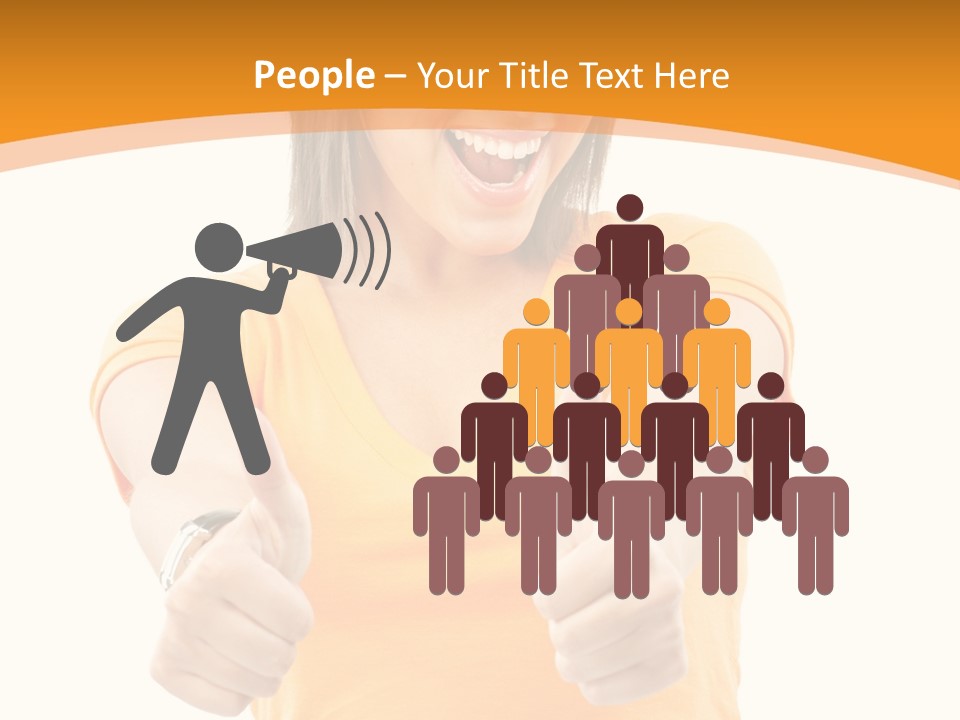 Blonde Female Casual PowerPoint Template