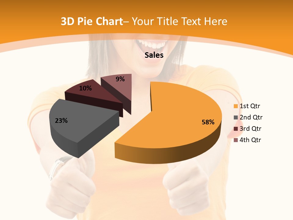 Blonde Female Casual PowerPoint Template