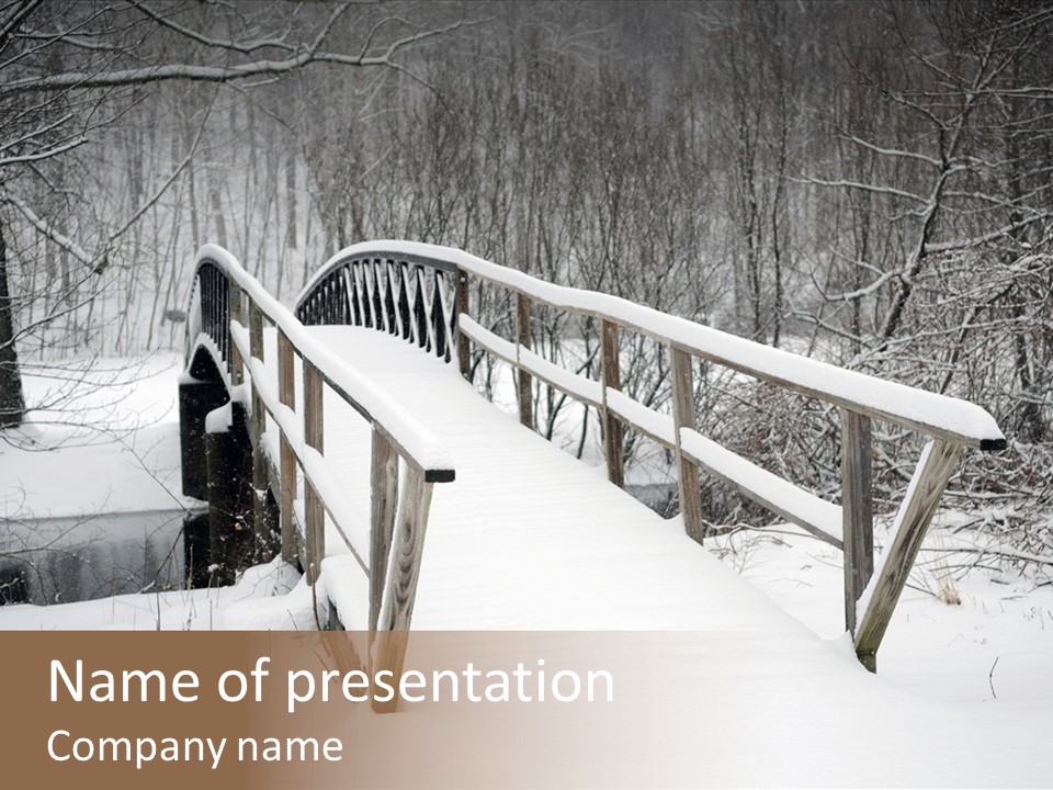 Peace Road Snow PowerPoint Template