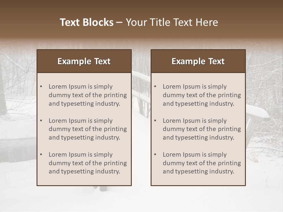 Peace Road Snow PowerPoint Template
