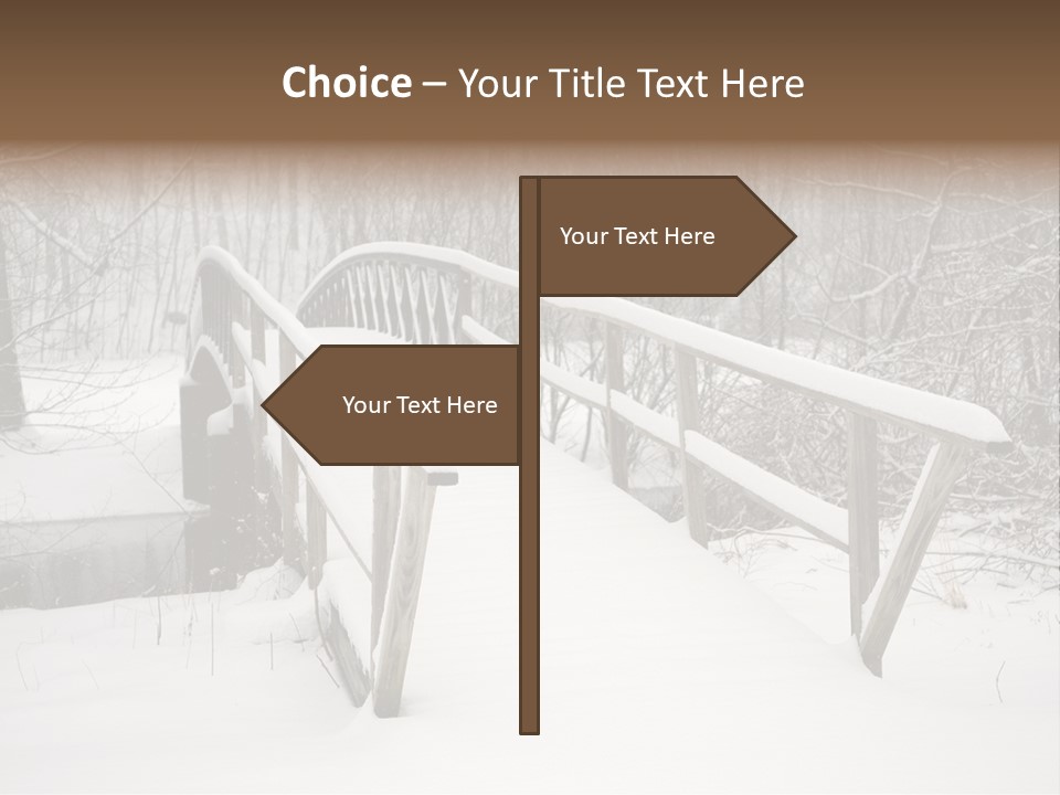 Peace Road Snow PowerPoint Template