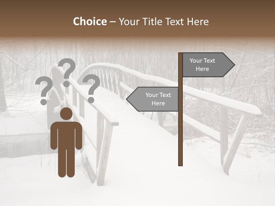 Peace Road Snow PowerPoint Template